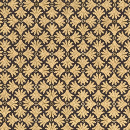 Feuille de papier de coton de la parque Papertree avec le motif isis doré sur fond noir