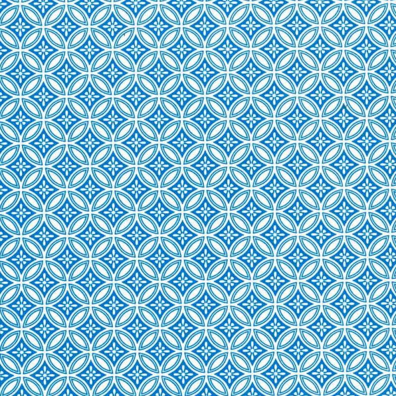 feuille de papier de coton de la marque Papertree avec le motif mizuki bleu sur fond clair