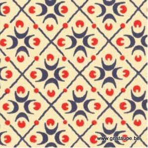 papier italien carta varese aux motifs géométriques de croissants bleu et rouge