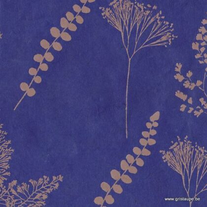 papier main de lokta nepalais lamali botanique bleu