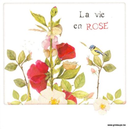 carte postale de la collection lily's garden représentant un personnage au milieu des roses