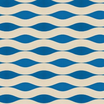 papier bindewerk vagues blanches sur fond bleu