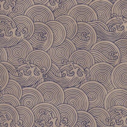 feuille de papier lokta fabriqué par lamali motif okinawa taupe