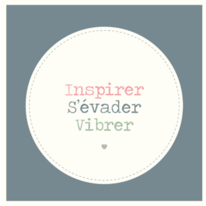 carte postale illustrée par jolis lundis texte: inspirer, s'évader, créer