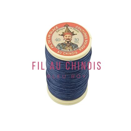 bobine de 30m de fil au chinois n°40 couleur bleu roy