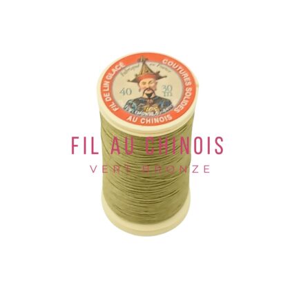 bobine de 30m de fil au chinois n°40 couleur vert bronze