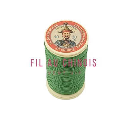 bobine de 30m de fil au chinois n°40 couleur vert vif