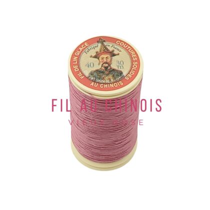 bobine de 30m de fil au chinois n°40 couleur vieux rose