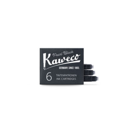 boite de 6 cartouches kaweco pearl black