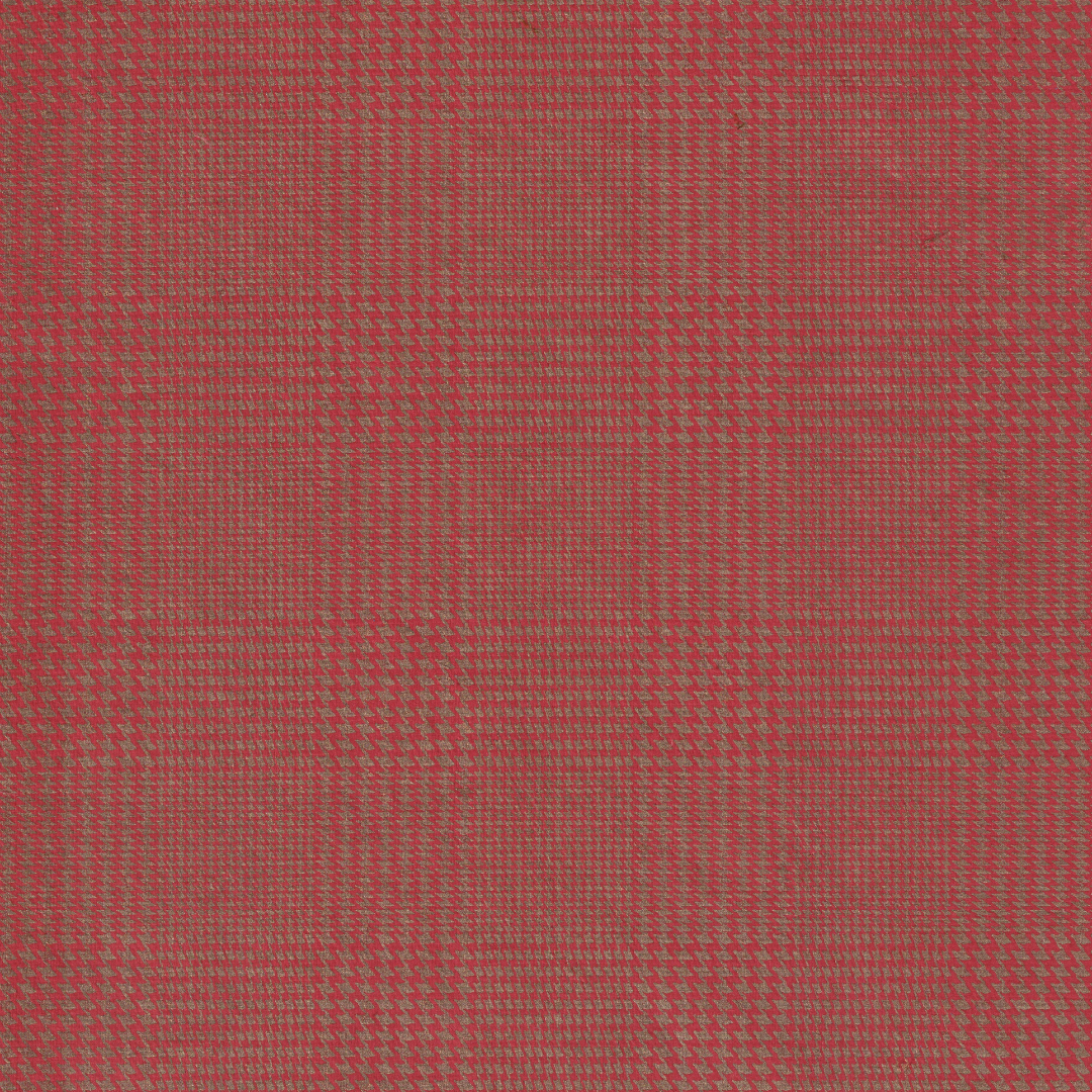 Red and black houndstooth textile pattern used as a fabric background.