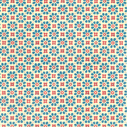 feuille de papier italien carta varese avec un motif de fleurs rouges et turquoises