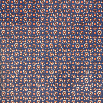 feuille de papier italien carta varese avec un motif de petites fleurs sur fond bleu