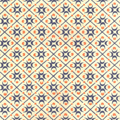feuille de papier italien carta varese avec un motif géométrique en forme de croissant bleu et orange