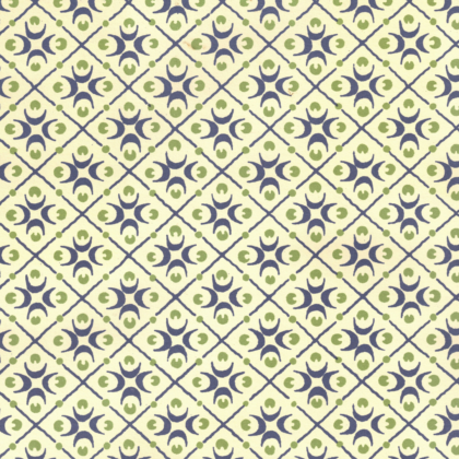 feuille de papier italien carta varese avec un motif géométrique en forme de croissant bleu et vert