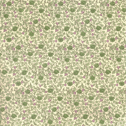 feuille de papier italien carta varese avec un motif de liberty vert et rose