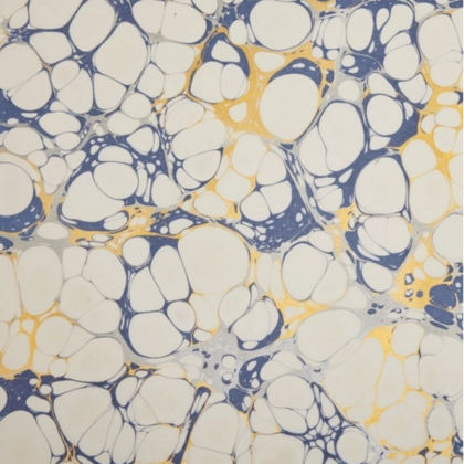 feuille de papier marbré bubbles blues