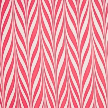 feuille de papier marbré Paper mirchi motif lignes rouges et crème