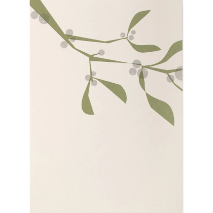 carte postale illustrée par pleased to meet: branche de gui